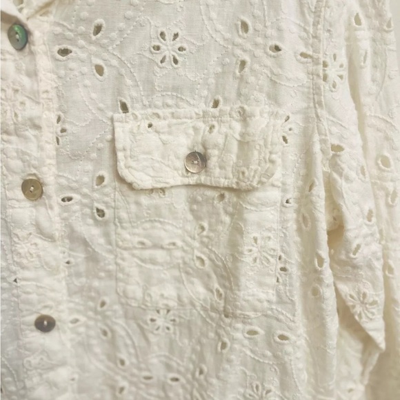 Johnny Was White Hummingbird Jacket Lace Insert M - Picture 5 of 8